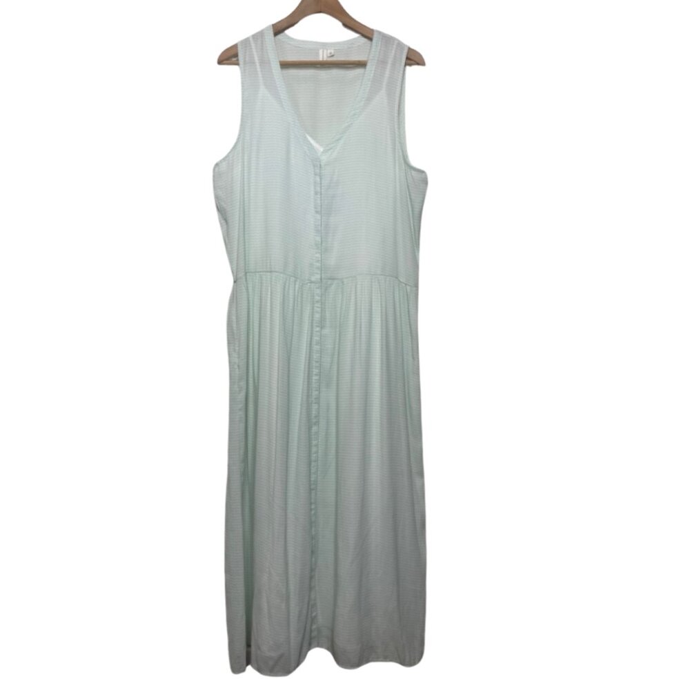 TREASURE & BOND | Women's Layered Sleeveless Teal Midi Dress | Size L